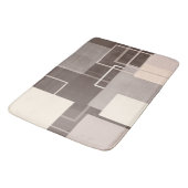 Geometrische vierkantjes - Chocolade en Cream Badmat (Gekanteld)