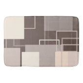 Geometrische vierkantjes - Chocolade en Cream Badmat (Voorkant)
