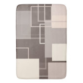 Geometrische vierkantjes - Chocolade en Cream Badmat (Voorkant Verticaal)