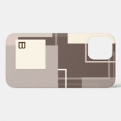 Geometrische vierkantjes - Chocolade en Cream Case-Mate iPhone Case (Achterkant (horizontaal))