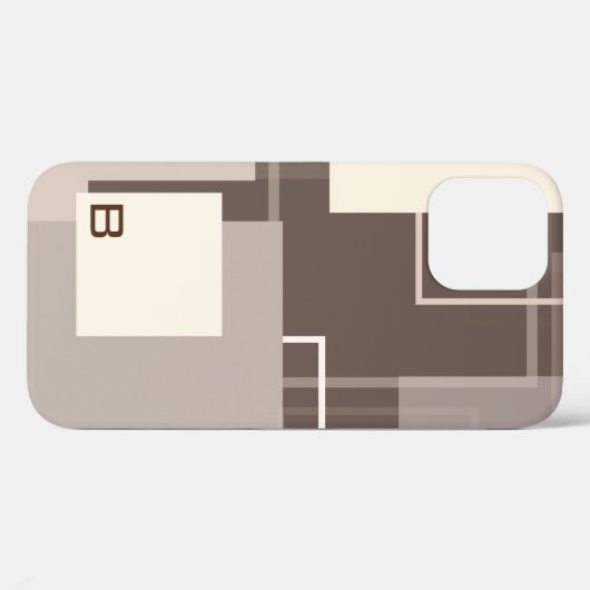 Geometrische vierkantjes - Chocolade en Cream Case-Mate iPhone Case (Achterkant (horizontaal))