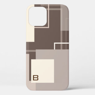 Geometrische vierkantjes - Chocolade en Cream Case-Mate iPhone Case