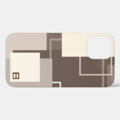 Geometrische vierkantjes - Chocolade en Cream Case-Mate iPhone Case (Achterkant (horizontaal))