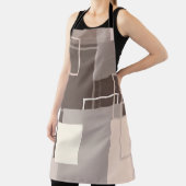 Geometrische vierkantjes - Chocolade en Cream Schort (Insitu)