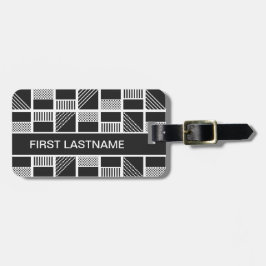 Geometrische vierkantsaangepaste bagagelabel