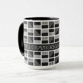 Geometrische vierkantsaangepaste mokken (Voorkant links)