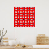 Geometrische vierkantspatroon poster (Keuken)