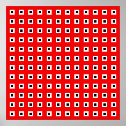 Geometrische vierkantspatroon poster (Voorkant)