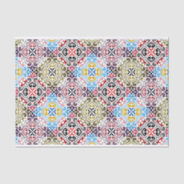 Geometrische vierkantsPatroonloskoppeling Tissuepapier