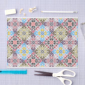 Geometrische vierkantsPatroonloskoppeling Tissuepapier (Craft)