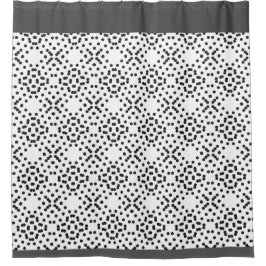 Geometrische vierlobbige patronen gemaakt van zwar douchegordijn