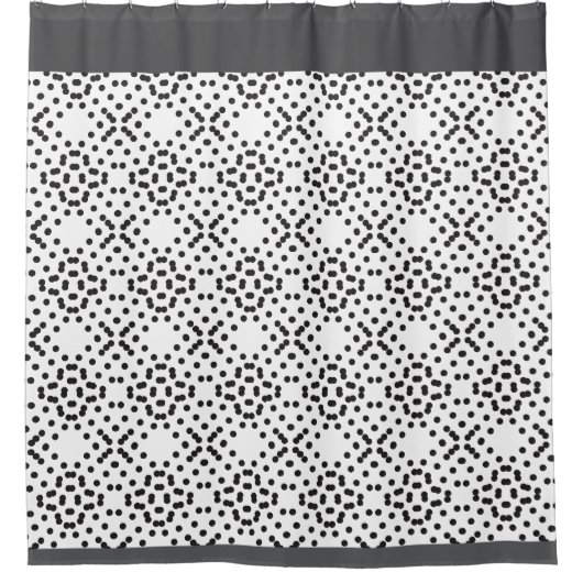 Geometrische vierlobbige patronen gemaakt van zwar douchegordijn (Voorkant)
