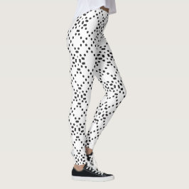 Geometrische vierlobbige patronen gemaakt van zwar leggings