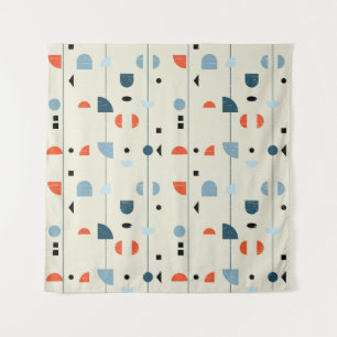 Geometrische vintage: midden-eeuws naadloos patroo wandkleed