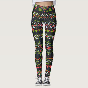 Geometrische vintage: naadloze patroonset. leggings