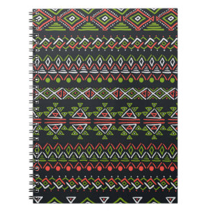 Geometrische vintage: naadloze patroonset. notitieboek