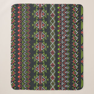 Geometrische vintage: naadloze patroonset. sherpa deken
