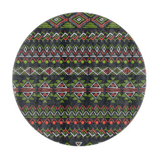 Geometrische vintage: naadloze patroonset. snijplank