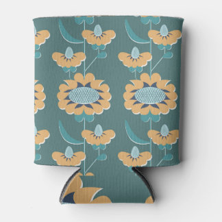 Geometrische Vintage: Textiel nautisch motief Blikjeskoeler