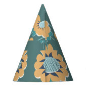 Geometrische Vintage: Textiel nautisch motief Feesthoedjes (Achterkant)