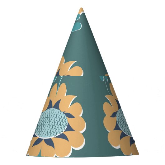 Geometrische Vintage: Textiel nautisch motief Feesthoedjes (Voorkant)