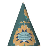 Geometrische Vintage: Textiel nautisch motief Feesthoedjes (Rechts)