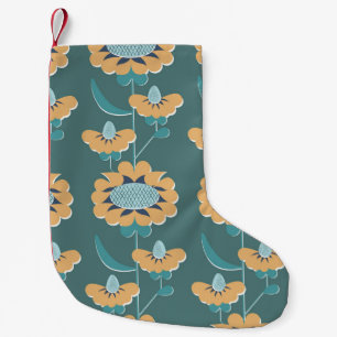 Geometrische Vintage: Textiel nautisch motief Kleine Kerstsok