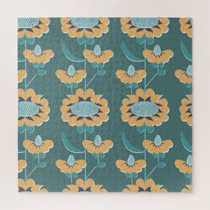 Geometrische Vintage: Textiel nautisch motief Legpuzzel
