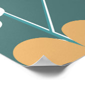 Geometrische Vintage: Textiel nautisch motief Poster (Hoek)