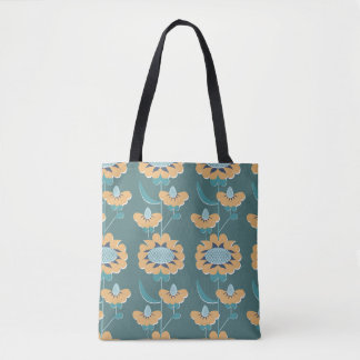 Geometrische Vintage: Textiel nautisch motief Tote Bag