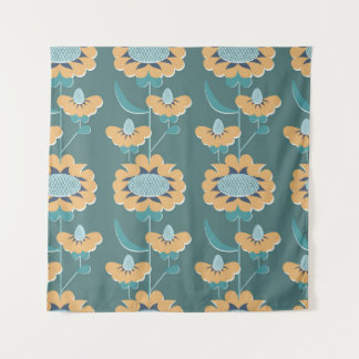 Geometrische Vintage: Textiel nautisch motief Wandkleed