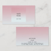 Geometrische vip van het Ombre Pink Pastel Minimal Visitekaartje (Voorkant / Achterkant)