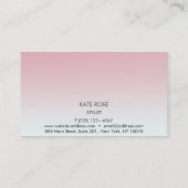Geometrische vip van het Ombre Pink Pastel Minimal Visitekaartje (Achterkant)