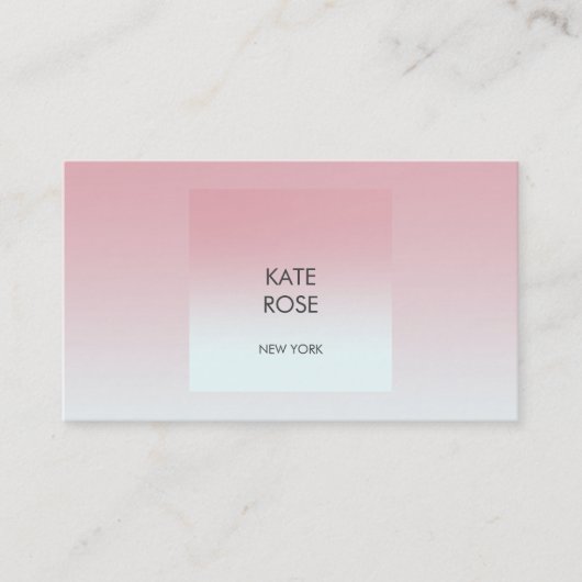 Geometrische vip van het Ombre Pink Pastel Minimal Visitekaartje (Voorkant)