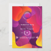 Geometrische virtuele graduatiepartij kaart (Voorkant)