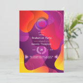 Geometrische virtuele graduatiepartij kaart (Staand voorkant)