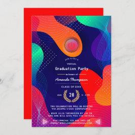 Geometrische virtuele graduatiepartij kaart