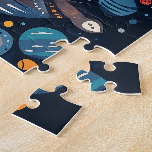 Geometrische visillustratie legpuzzel (Zijkant)