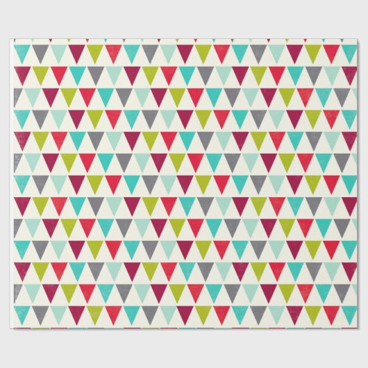 Geometrische vlag Driehoek Bunting Ban Wrapping Pa Cadeaupapier (Vlak)