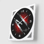 Geometrische vlag van Trinidad en Tobago Dot Patte Vierkante Klok (Hoek)