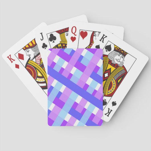 geometrische vlakgingham diagonaal speelkaarten (Achterkant)