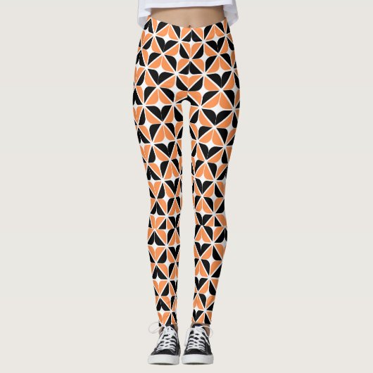 "Geometrische vlammen" Leggings (Voorkant)