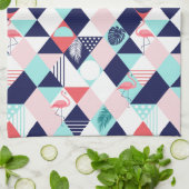 Geometrische vlammen theedoek (Gevouwen)