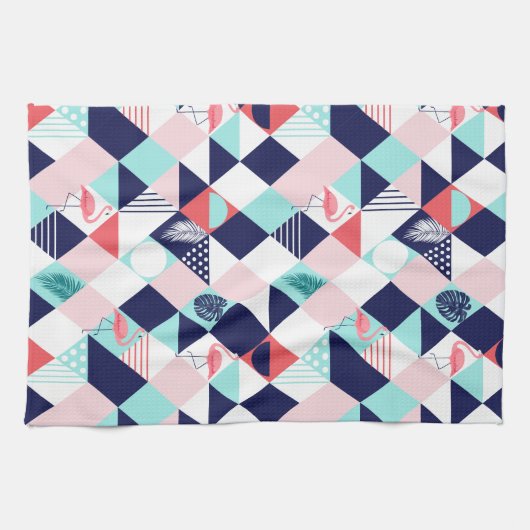 Geometrische vlammen theedoek (Horizontaal)