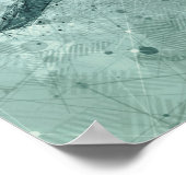 Geometrische vliegende groene Zee | POSTER (Hoek)