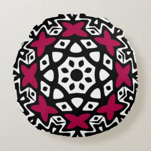 Geometrische Vlinder Mandala Ronde Kussen