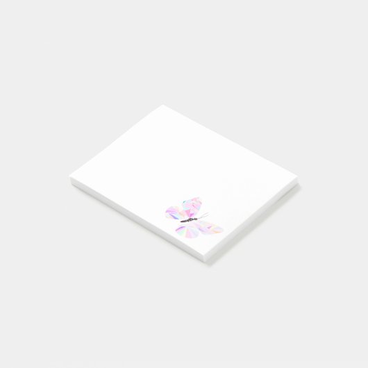 Geometrische vlinder post-it® notes (Schuin)