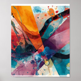 Geometrische Vloeibaarheid Poster