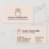 Geometrische voeding met kookpot in keto visitekaartje (Voorkant / Achterkant)