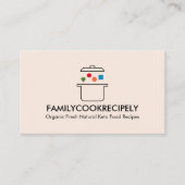 Geometrische voeding met kookpot in keto visitekaartje (Voorkant)